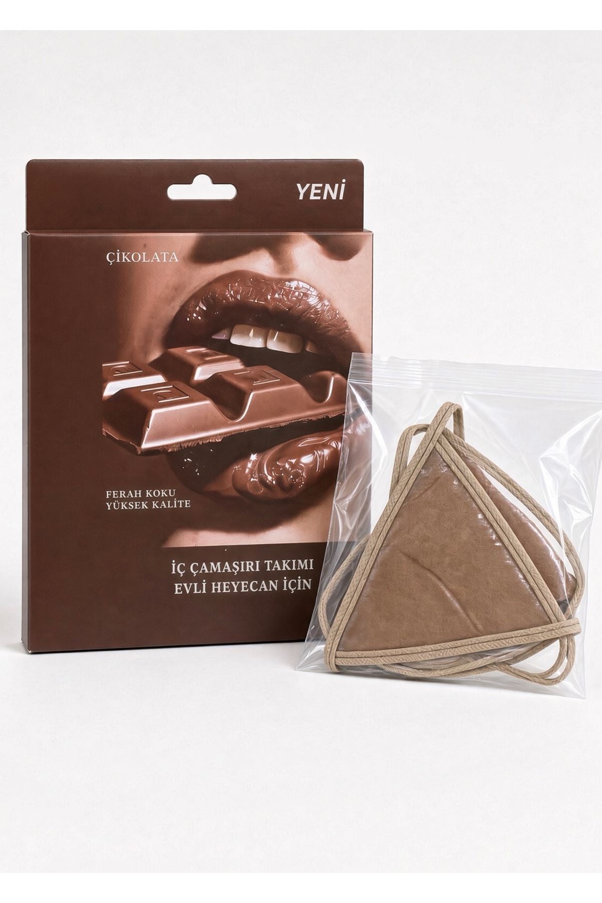  Çikolata Aromalı Yenilebilir İç Çamaşırı Takımı 