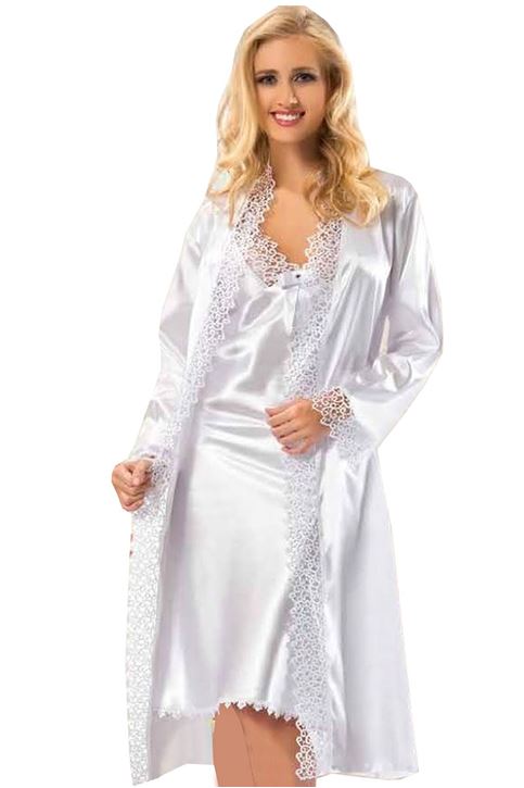 Beyaz Çeyizlik Saten 6' Lı Set - 1520