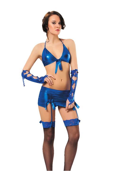 Mavi Lame Jartiyer Takım - 452