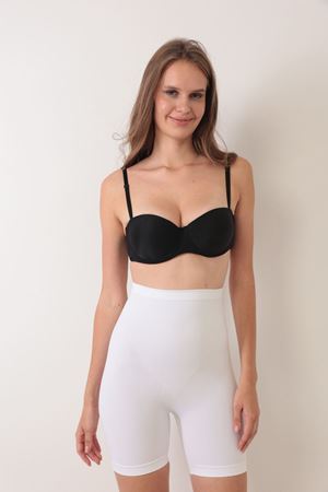 Beyaz Kadın Kalça Kaldırıcı Dikişsiz Korse - 760