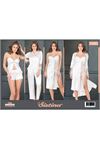 Beyaz Saten Çeyizlik 6' lı Set - 1500