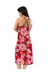 Kırmızı Yırtmaçlı Saten Gecelil - 082