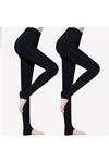 BLACK PLUSH LEGGINGS PT580-1