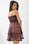 Purple Chiffon Pleated Nightgown-835
