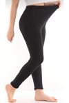Women's Black Thermal Leggings with Fleece Lining