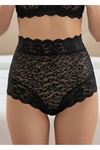 Black Lace High Waist Panties Venus-K1013