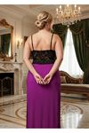 Orchid Series Plus Size Plum Double Slit Nightgown
