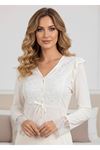 Ekru Penye Pijama Takımı - 1567